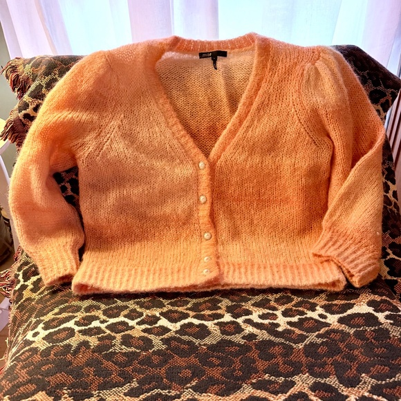 Dreamy Maje Mohair V-neck Cardigan - Picture 1 of 5